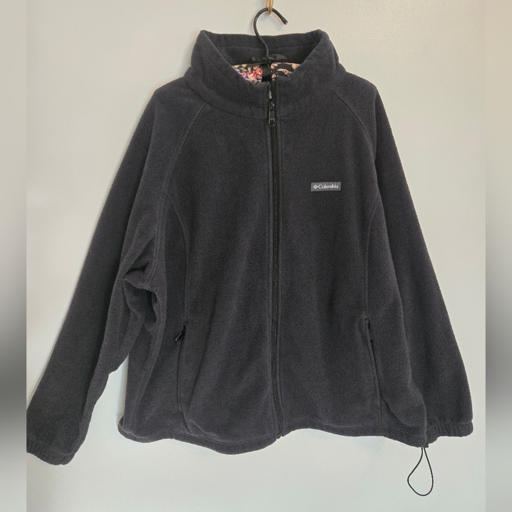 Columbia Women's Plus Size 3X Black Crew Neck Altheisure Sweater Jacket